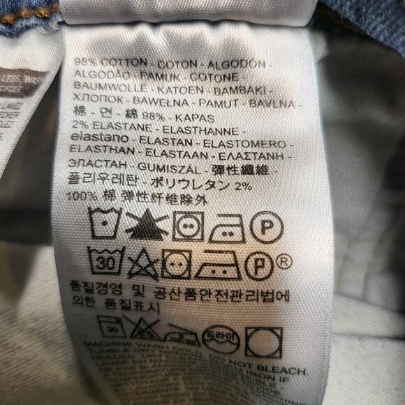 Levis 505 Jeans Mens 36x28 Blue Denim Straight Fit Stretch Classic 5 Pocket - Picture 4 of 10